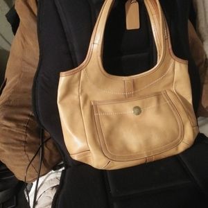 Coach leather hobo bag